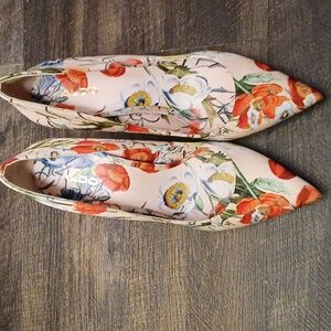 Aldo Floral Heels - Multicolor, Size 9